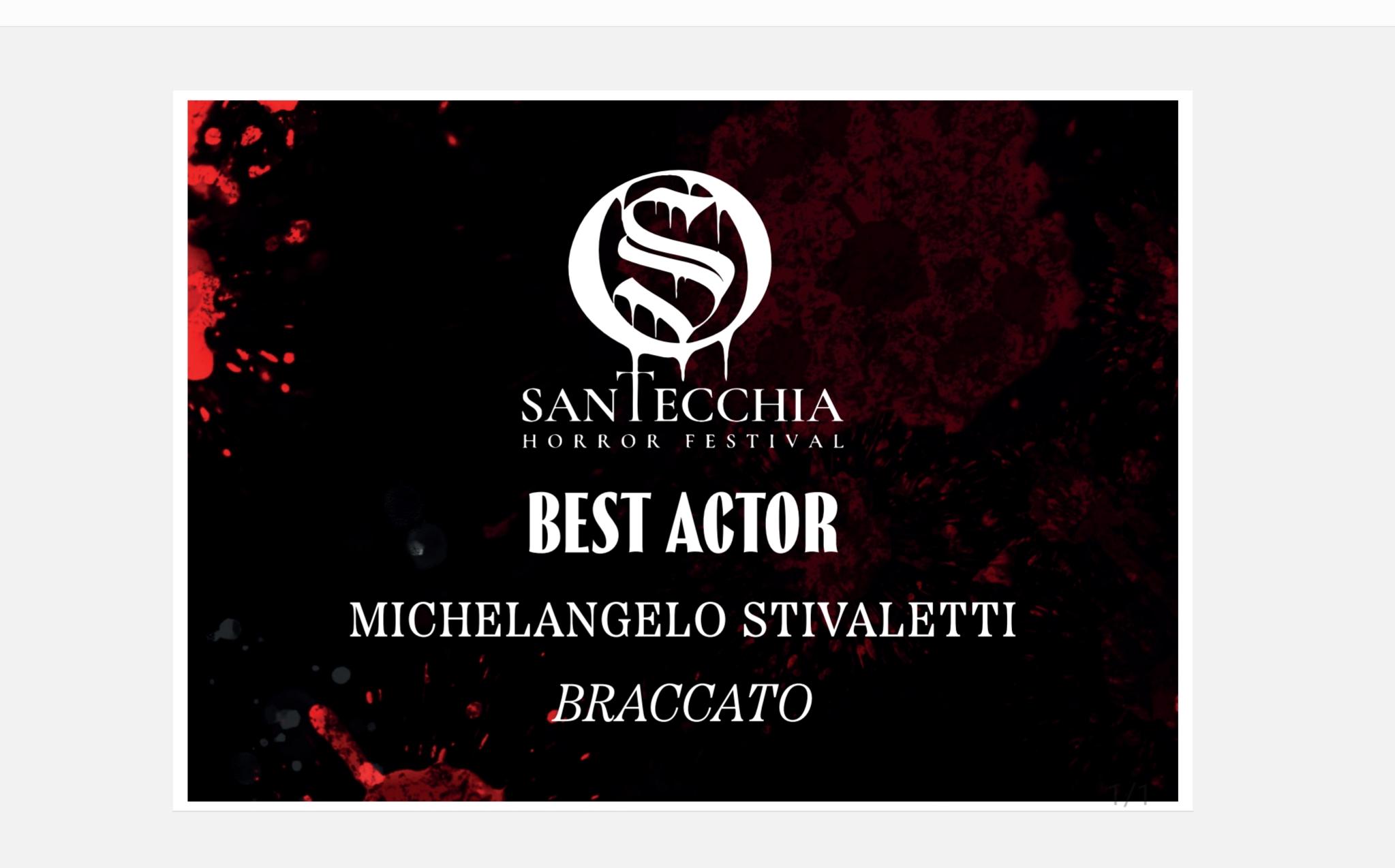 Michelangelo Stivaletti premiato come migliore attore al Santecchia Horror Festival