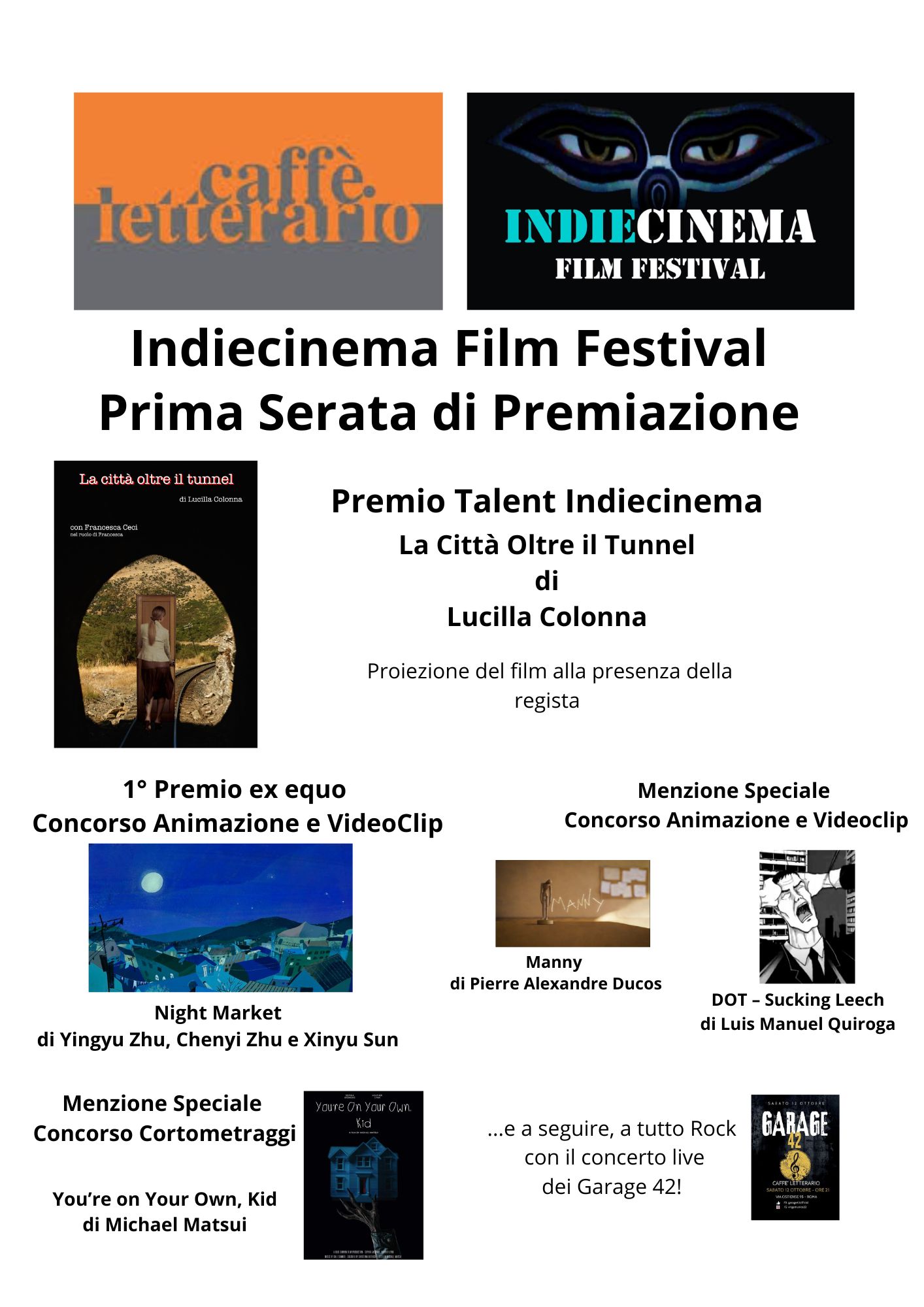 Indiecinema Film Festival: la premiazione