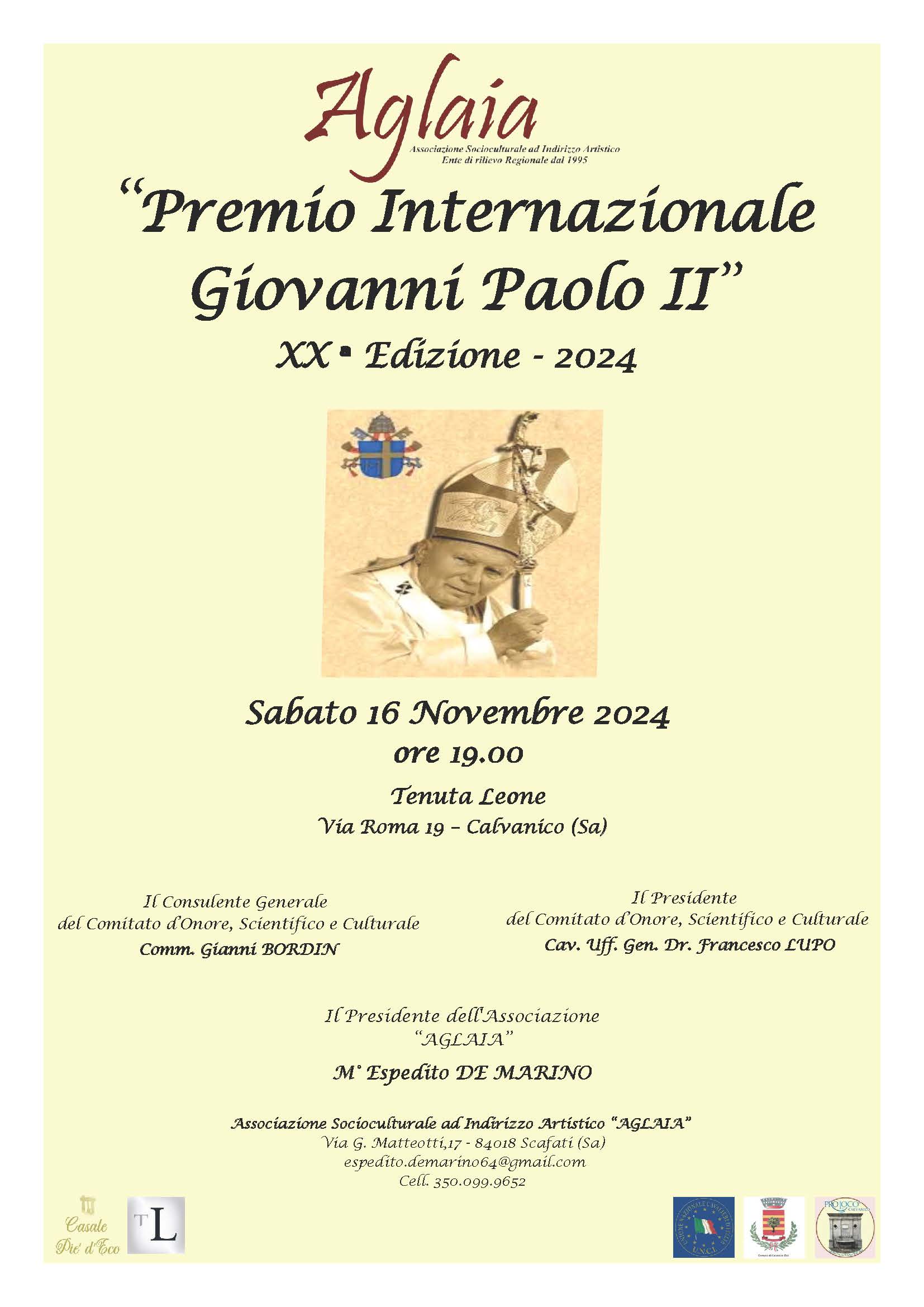 “PREMIO INTERNAZIONALE GIOVANNI PAOLO II”