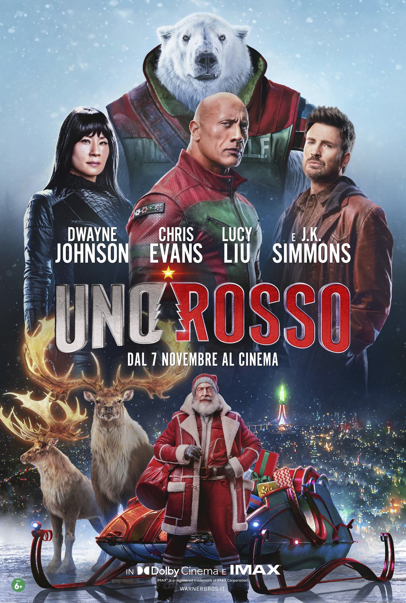 Uno rosso: Chris Evans e Dwayne Johnson in missione per salvare il Natale