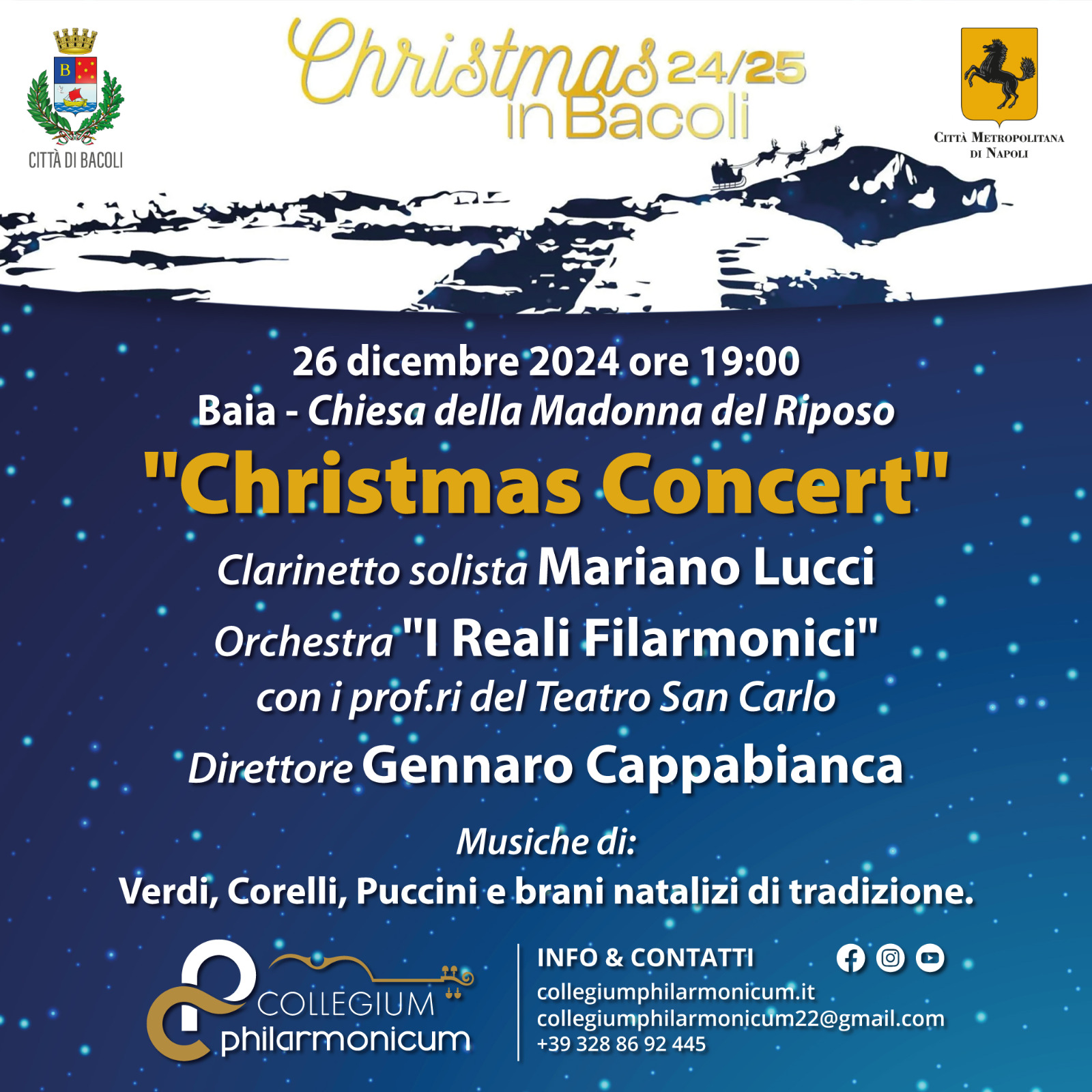 I Reali Filarmonici incantano Baia per il concerto di Natale del Collegium Philarmonicum