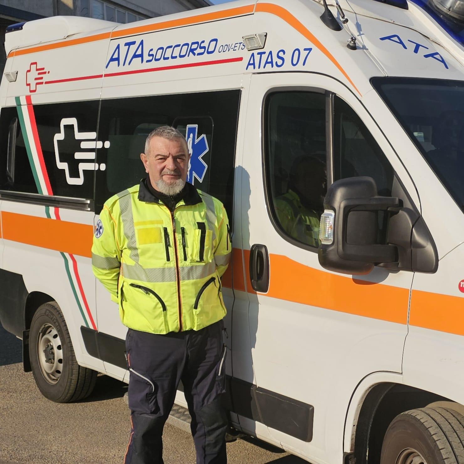 Ambrogino D’Oro a Francesco Tambasco presidente di Ata Soccorso OdV. Associazione di Volontariato che opera sul territorio della Lombardia con servizi di Urgenza ed Emergenza in Ambulanza.