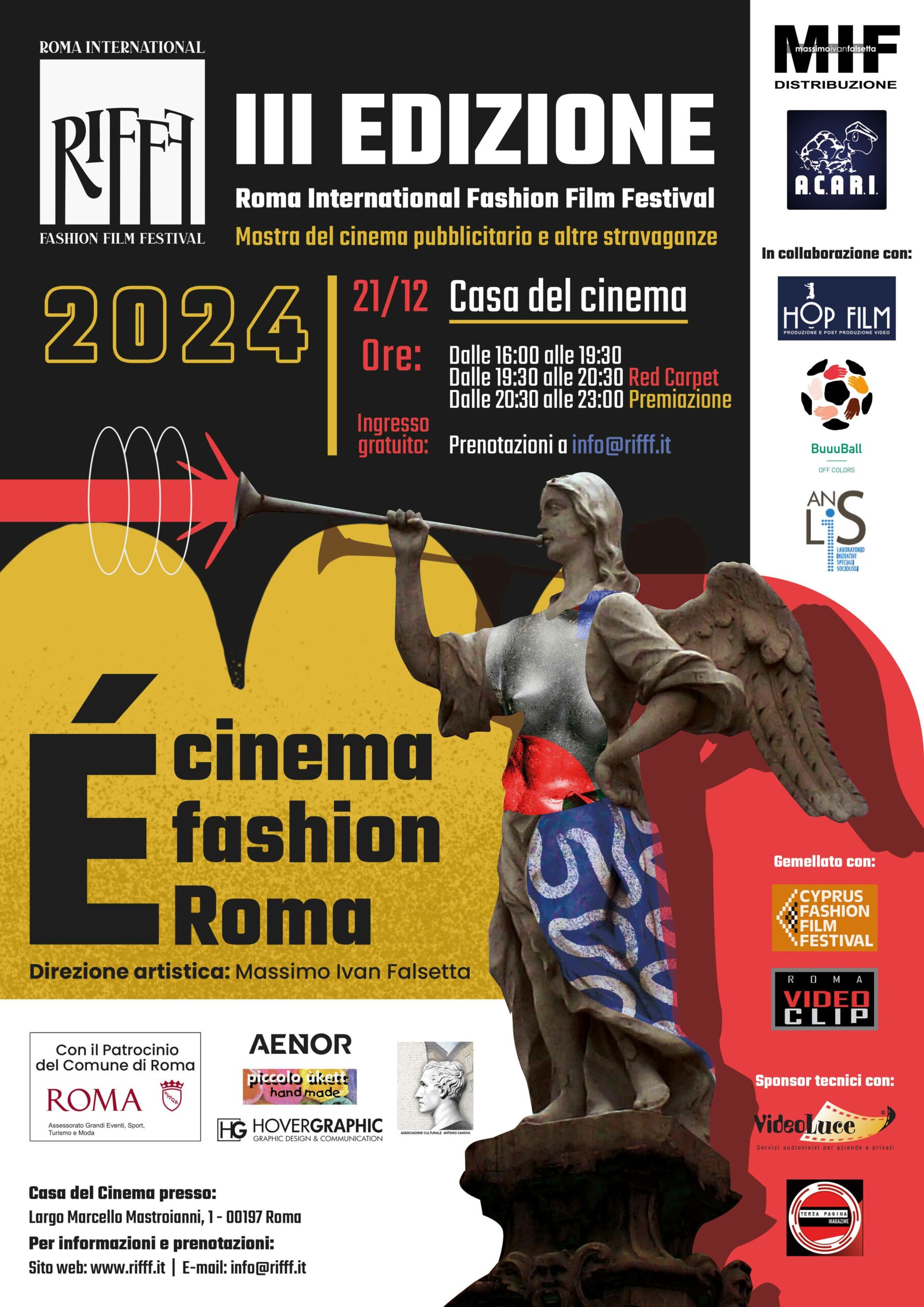 RIFFF 2024: Roma International Fashion Film Festival torna il 21 dicembre alla Casa del Cinema